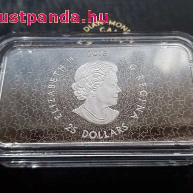 Lazacra vadászó medve 2018 1,5 uncia kanadai high-relief ezüst pénzérme