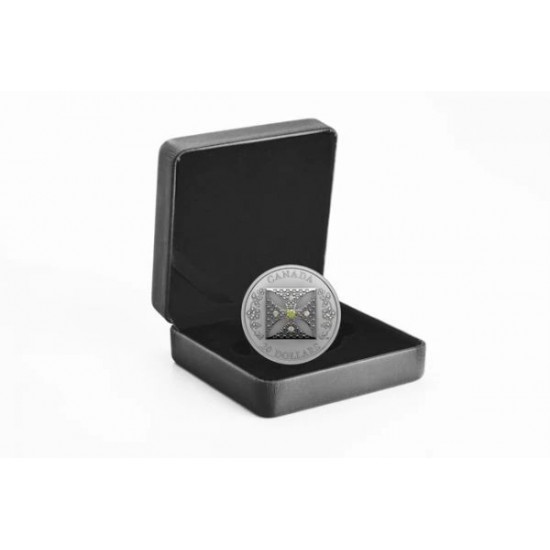 Gyémánt diadém - a Királynő fejdísze 2022 1 uncia kanadai proof ezüst pénzérme Swarovski kristályokkal