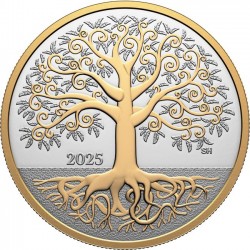 Az Élet fája 2025 1/2 uncia kanadai proof ezüst pénzérme