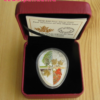 Négy évszak 2018 1 uncia kanadai proof ezüst pénzérme Négy évszak 2018 1 uncia kanadai proof ezüst pénzérme