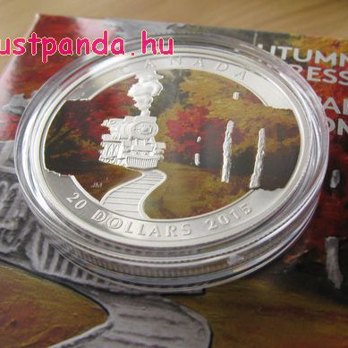 Őszi Expressz 2015 1 uncia kanadai proof ezüst pénzérme Őszi Expressz 2015 1 uncia kanadai proof ezüst pénzérme