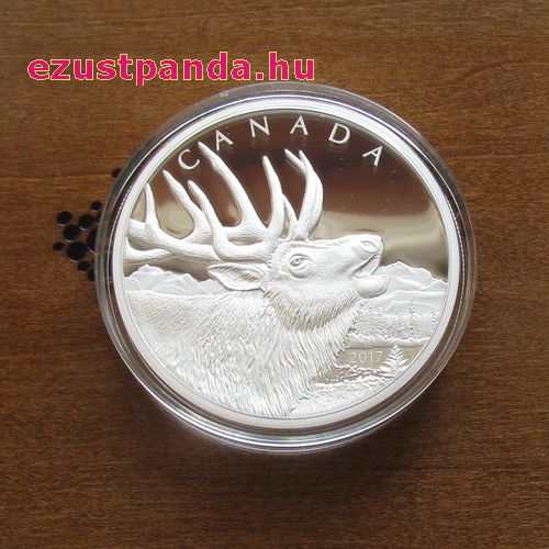 Bőgő Szarvas / Wapiti-Elk 2017 0,5 kg proof ezüst pénzérme