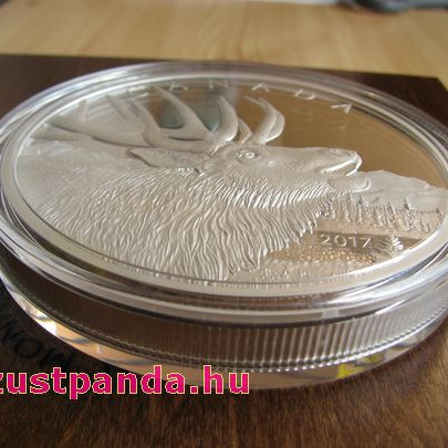 Bőgő Szarvas / Wapiti-Elk 2017 0,5 kg proof ezüst pénzérme