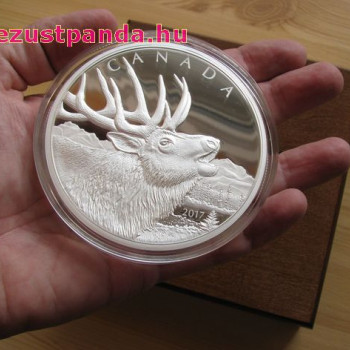 Bőgő Szarvas / Wapiti-Elk 2017 0,5 kg proof ezüst pénzérme