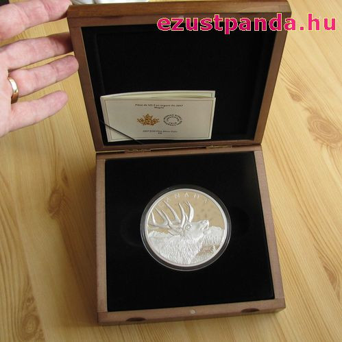 Bőgő Szarvas / Wapiti-Elk 2017 0,5 kg proof ezüst pénzérme