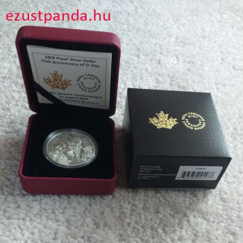 D-Day 75 évfordulója - Kanada 2019 proof ezüst pénzérme 