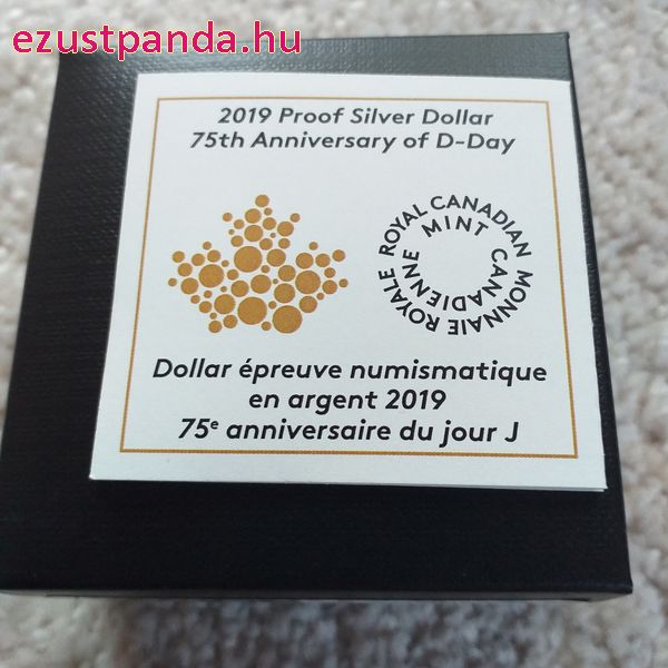 D-Day 75 évfordulója - Kanada 2019 proof ezüst pénzérme D-Day 75 évfordulója - Kanada 2019 proof ezüst pénzérme