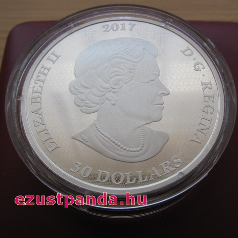 A varázslatos kert kapuja 2 uncia kanadai proof ezüst pénzérme, bronz filigránnal