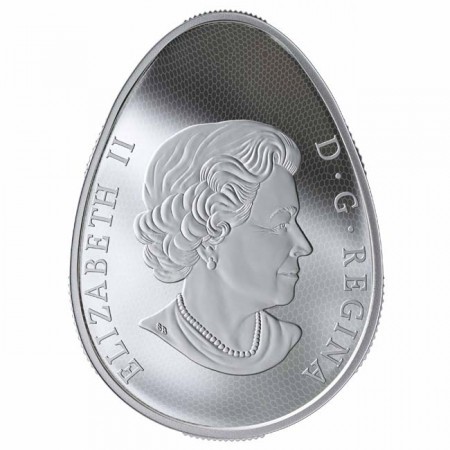 Hadrosaurus tojásban 2019 1 uncia kanadai proof ezüst pénzérme