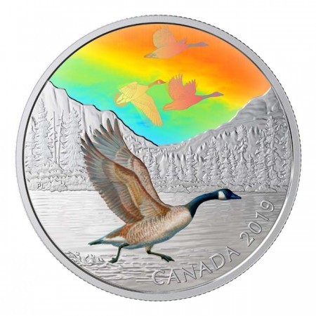 Vadludak 2019 2 uncia kanadai proof ezüst pénzérme hologrammal