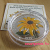 Black-Eyed Susan virág 2015 1 uncia proof ezüst pénzérme Swarovski kristályokkal Black-Eyed Susan virág 2015 1 uncia proof ezüst pénzérme Swarovski kristályokkal
