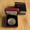 Vörös trillium (hármasszirom) 2014 1 uncia proof ezüst pénzérme Swarovski kristályokkal