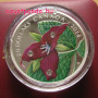 Vörös trillium (hármasszirom) 2014 1 uncia proof ezüst pénzérme Swarovski kristályokkal