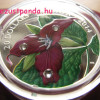 Vörös trillium (hármasszirom) 2014 1 uncia proof ezüst pénzérme Swarovski kristályokkal