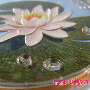 Vizililiom 2010 1 uncia proof ezüst pénzérme Swarovski kristályokkal