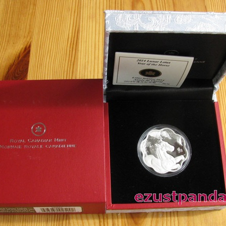 Lunar Lotus Ló 2014 1 uncia proof ezüst pénzérme