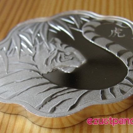 Lunar Lotus Tigris 2010 1 uncia proof ezüst pénzérme