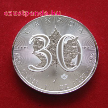 Maple Leaf 2018 1 uncia ezüst pénzérme 30 éves jubileumra Maple Leaf 2018 1 uncia ezüst pénzérme 30 éves jubileumra