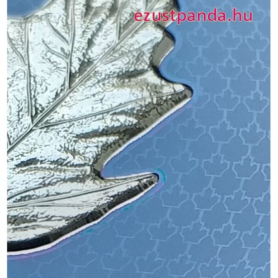 Maple Leaf / Juharlevél 2022 5 uncia proof ezüst pénzérme - KÉK RÓDIUM BEVONATTAL!