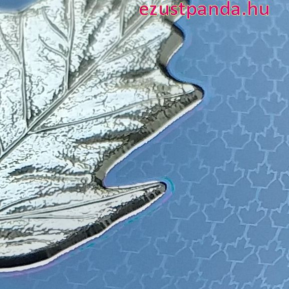 Maple Leaf / Juharlevél 2022 5 uncia proof ezüst pénzérme - KÉK RÓDIUM BEVONATTAL!