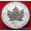 Maple Leaf 2013 1 uncia fordított proof ezüst pénzérme "Kígyó éve" verdejellel