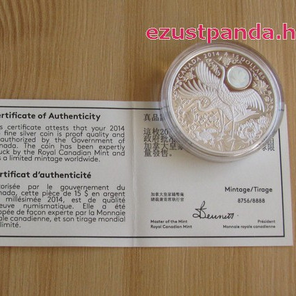 Hosszú élet - Maple of Longevity 2014 1 uncia proof hologramos ezüst pénzérme Hosszú élet - Maple of Longevity 2014 1 uncia proof hologramos ezüst pénzérme