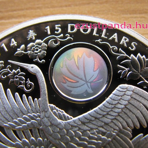 Hosszú élet - Maple of Longevity 2014 1 uncia proof hologramos ezüst pénzérme Hosszú élet - Maple of Longevity 2014 1 uncia proof hologramos ezüst pénzérme