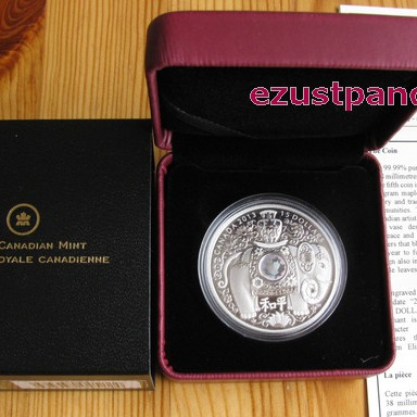 A Béke elefántja - Maple of Peace 2013 1 uncia proof hologramos ezüst pénzérme 