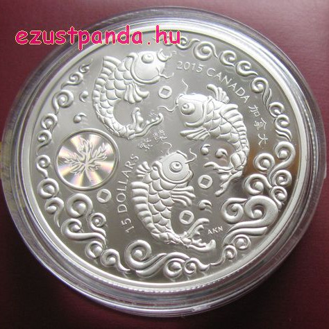 Jólét - Maple of Prosperity 2015 1 uncia proof hologramos ezüst pénzérme Jólét - Maple of Prosperity 2015 1 uncia proof hologramos ezüst pénzérme