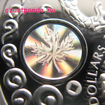 Jólét - Maple of Prosperity 2015 1 uncia proof hologramos ezüst pénzérme 