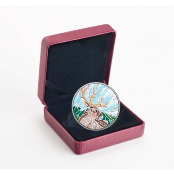 Mozaik Rénszarvas 2018 1 uncia kanadai proof ezüst pénzérme Mozaik Rénszarvas 2018 1 uncia kanadai proof ezüst pénzérme