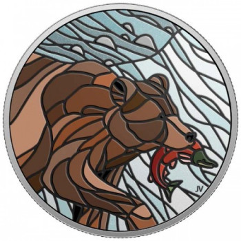 Mozaik Grizzly 2018 1 uncia kanadai proof ezüst pénzérme