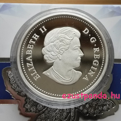 Erzsébet királynő 90 éves 1 uncia kanadai proof ezüst pénzérme