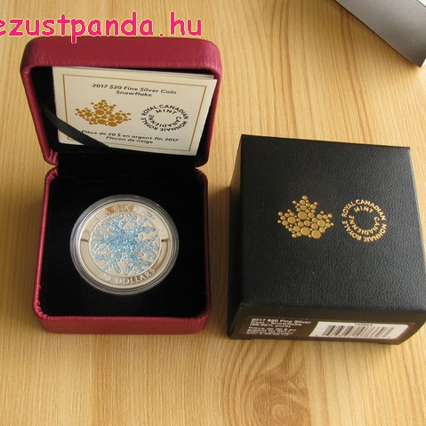 Hópehely 2017 1 uncia proof ezüst pénzérme rekeszzománccal (cloisonné) Hópehely 2017 1 uncia proof ezüst pénzérme rekeszzománccal (cloisonné)