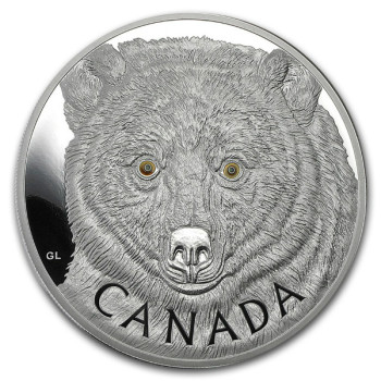 Spirit Bear - Szellemmmedve 2016 1kg proof ezüst pénzérme