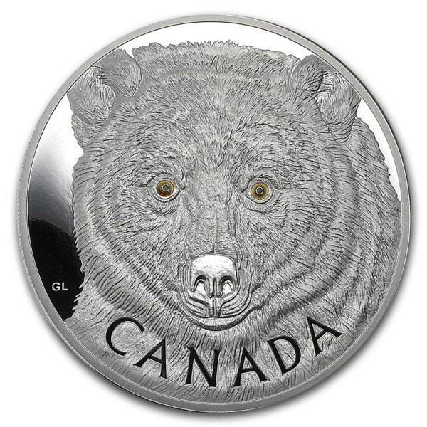 Spirit Bear - Szellemmmedve 2016 1kg proof ezüst pénzérme