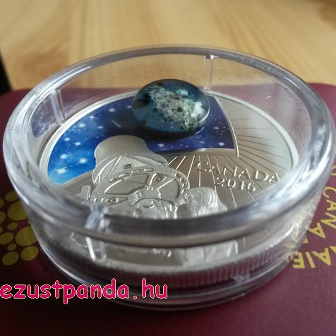 Univerzum II 2016 1 uncia kanadai proof ezüst pénzérme boroszilikát üveggel, opállal