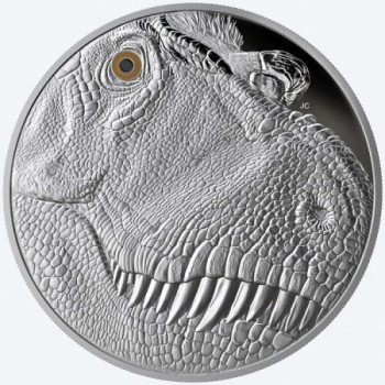 Tyrannosaurus Rex 2018 1 kg proof ezüst pénzérme