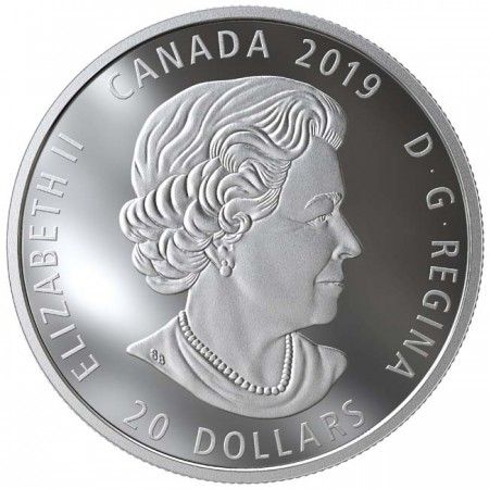 Karácsonyi koszorú murano-i üveg dísszel 1 uncia kanadai proof ezüst pénzérme