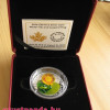 Murano-i üveg béka 2014 1 uncia kanadai proof ezüst pénzérme