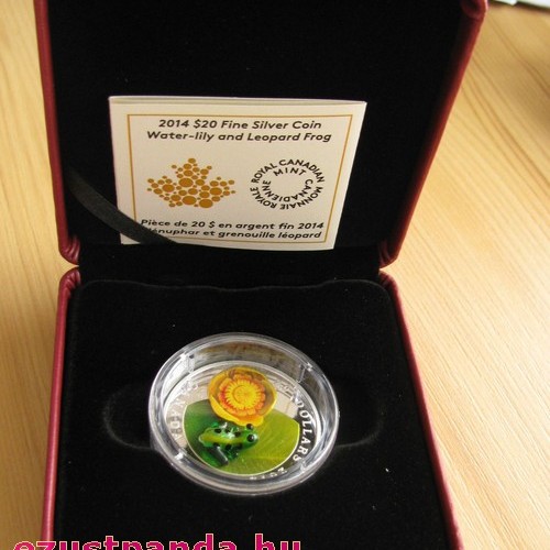 Murano-i üveg béka 2014 1 uncia kanadai proof ezüst pénzérme