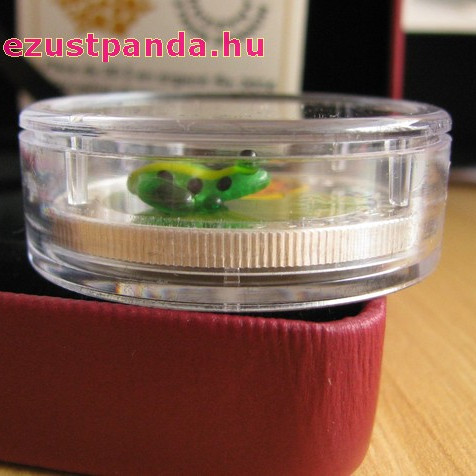 Murano-i üveg béka 2014 1 uncia kanadai proof ezüst pénzérme