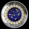 Csillagjegyek Bak 2018 proof ezüst pénzérme Swarovski kristályokkal