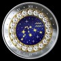 Csillagjegyek Vízöntő 2019 proof ezüst pénzérme Swarovski kristályokkal