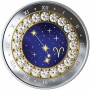 Csillagjegyek Kos 2019 proof ezüst pénzérme Swarovski kristályokkal