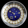 Csillagjegyek Rák 2019 proof ezüst pénzérme Swarovski kristályokkal