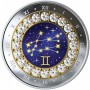 Csillagjegyek Ikrek 2019 proof ezüst pénzérme Swarovski kristályokkal