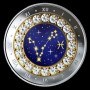 Csillagjegyek Halak 2019 proof ezüst pénzérme Swarovski kristályokkal