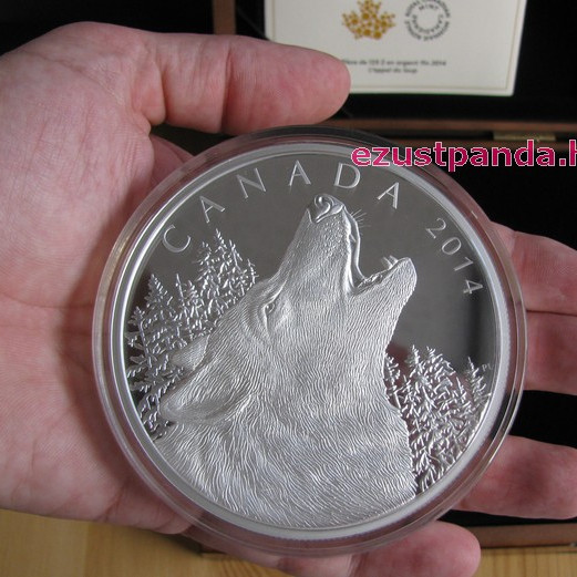 Üvöltő Farkas / Howling Wolf 0,5 kg proof ezüst pénzérme Üvöltő Farkas / Howling Wolf 0,5 kg proof ezüst pénzérme