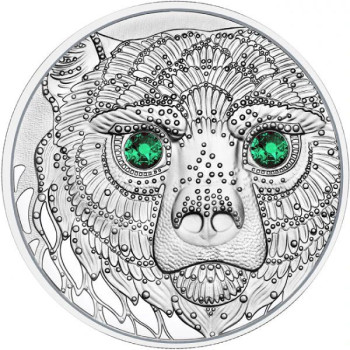 A világ szemei - Az medve gyógyereje 20 EUR 2023 proof ezüst pénzérme Swarovski kristályokkal